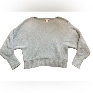 Sincerely Jules Pale Blue Fuzzy Dolman Sleeve Sweater